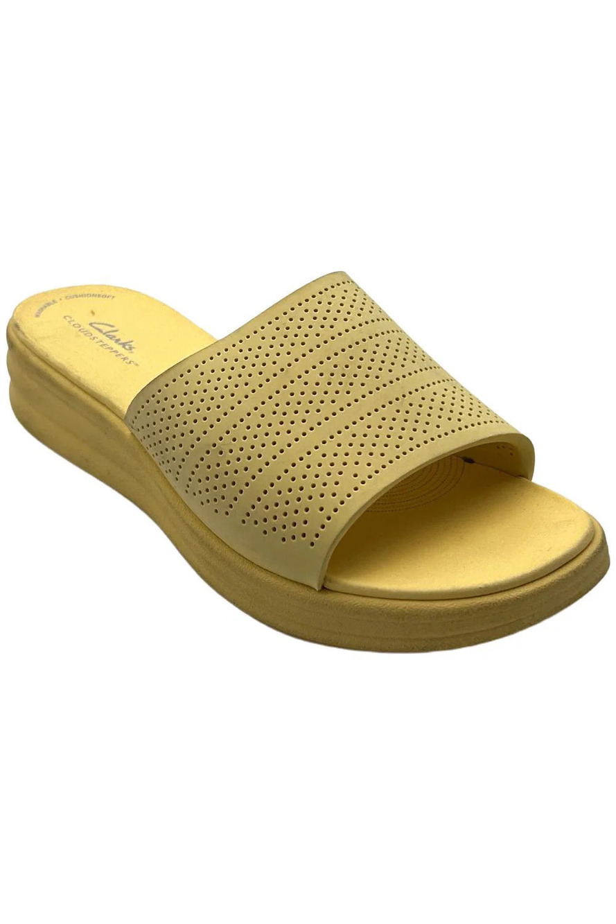 CLOUDSTEPPERS by Clarks Women's Drift Twist Casual Slides Pale yellow - Wide